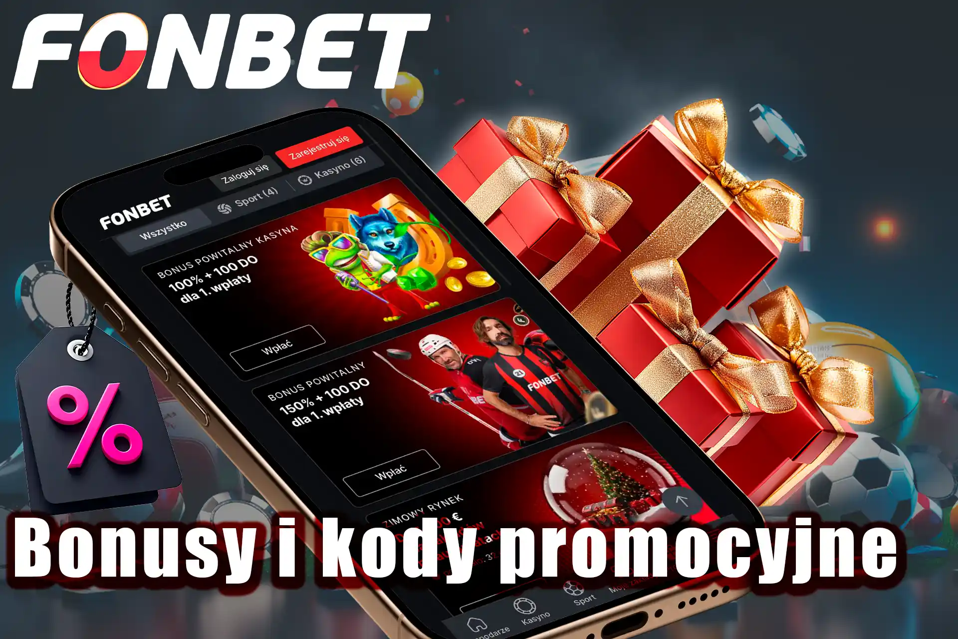 Fonbet oferuje wiele bonusów i promocji.